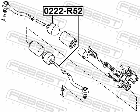 0222R52 Febest Тяги рулевые
