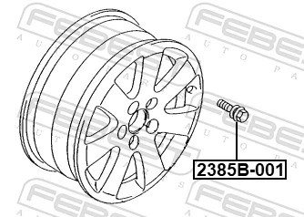 2385B001 Febest Болты колесные