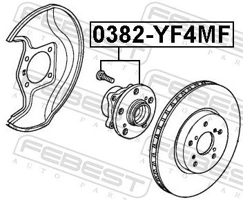 0382YF4MF Febest Ступица колеса передняя