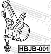 HBJB001 Febest Пыльник опоры шаровой нижней