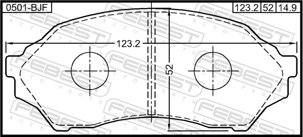 0501BJF Febest Колодки передние