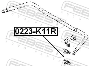0223K11R Febest Тяжка стабилизатора, заднего