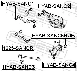 HYABSANC5RUB Febest Сайлентблок цапфы