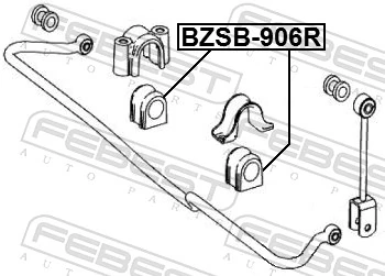 BZSB906R Febest Прокладка стабильзатора заднего