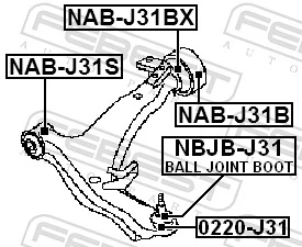 NBJBJ31 Febest Пыльник опоры шаровой нижней