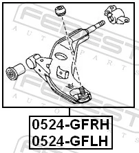 0524GFLH Febest Рычаг передней подвески нижний левый