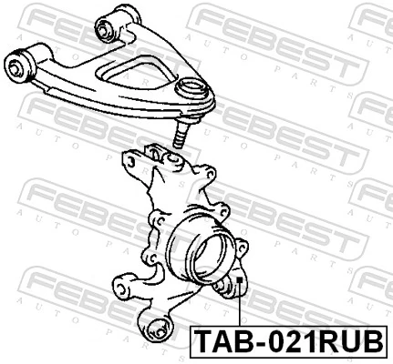 TAB021RUB Febest Сайлентблок цапфы