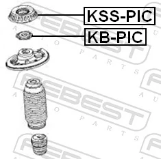 KBPIC Febest Подшипник верхней опоры