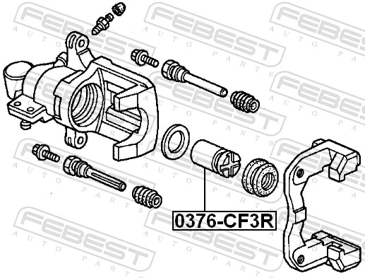 0376CF3R Febest Поршень тормозного суппорта заднего