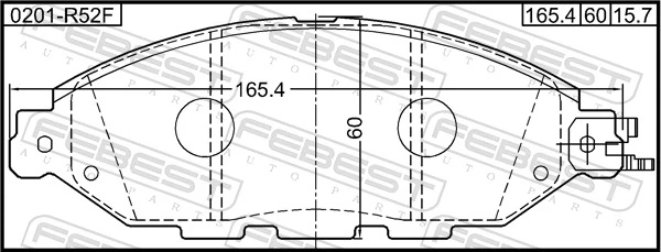 0201R52F Febest Колодки передние