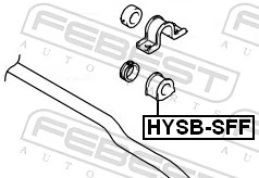 HYSBSFF Febest Разрезная втулка стабилизатора