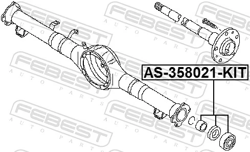AS358021KIT Febest Подшипник ступицы задней