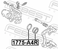 1775A4R Febest Ремкомплект заднего тормозного суппорта