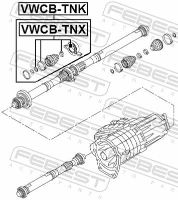 VWCBTNK Febest Подвесной подшипник кардана