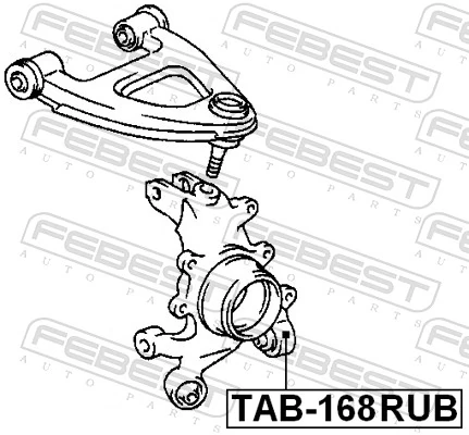 TAB168RUB Febest Сайлентблок цапфы