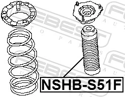NSHBS51F Febest Буфер амортизатора переднего