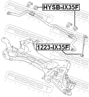 1223IX35F Febest Стойка переднего стабилизатора