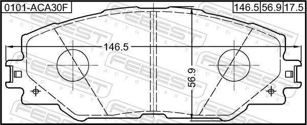 0101ACA30F Febest Колодки передние