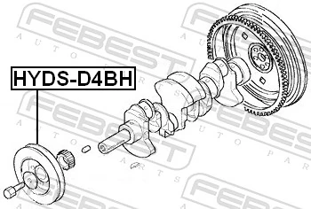 HYDSD4BH Febest Шкив коленчатого вала