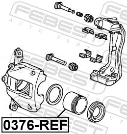 0376REF Febest Поршень тормозного суппорта переднего