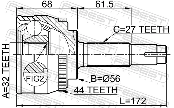 Граната колесная Toko cars T5414045 цена, от 31.67 USD