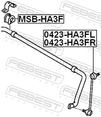 MSBHA3F Febest Разрезная втулка стабилизатора