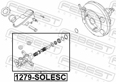 1279SOLESC Febest Цилиндр тормозной, главный