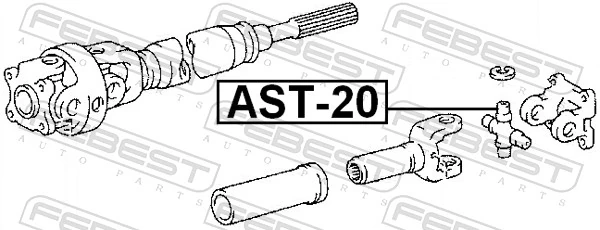AST20 Febest Крестовина карданного вала