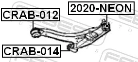 2020NEON Febest Палец шаровой нижний