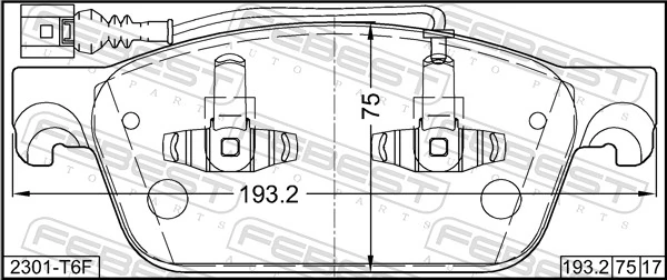2301T6F Febest Колодки передние