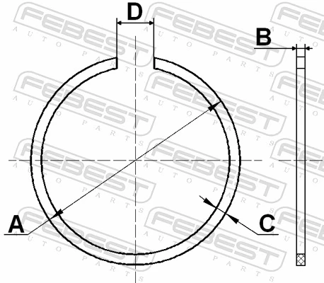 CC272X2 Febest Кольцо стопорное синхронизатора