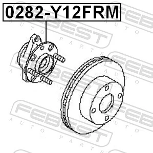 0282Y12FRM Febest Ступица колеса передняя