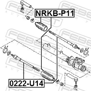 0222U14 Febest Тяги рулевые