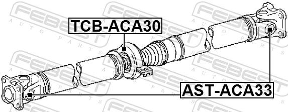ASTACA33 Febest Крестовина карданного вала