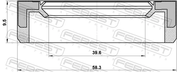95BAS41581010X Febest Сальник коленвала двигателя, передний