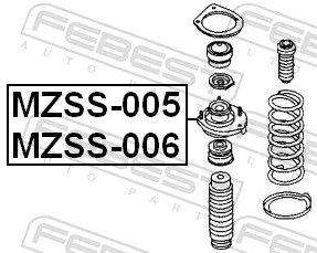 MZSS005 Febest Подушка амортизатора заднего, правого