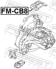 FMCB8 Febest Подушка (опора) двигателя левая верхняя