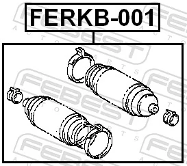 FERKB001 Febest Пыльник рулевой тяги