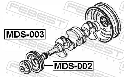 MDS002 Febest Шкив коленчатого вала