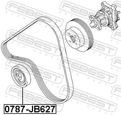 0787JB627 Febest Ролик натяжителя ремня агрегатов