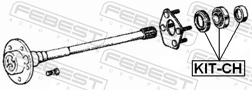 KITCH Febest Подшипник ступицы задней
