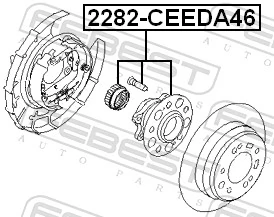 2282CEEDA46 Febest Ступица задняя