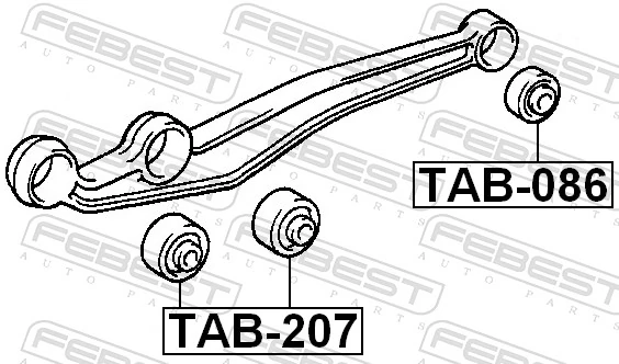 TAB086 Febest Сайлентблок нижнего переднего рычага