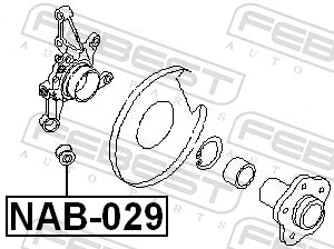 NAB029 Febest Сайлентблок цапфы