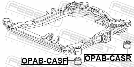 OPABCASR Febest Сайлентблоки передней балки
