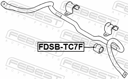 FDSBTC7F Febest Разрезная втулка стабилизатора