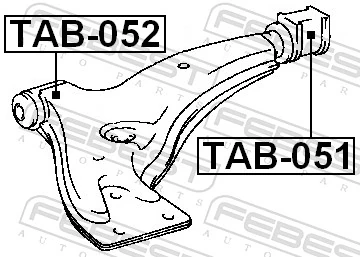TAB052 Febest Сайлентблок нижнего переднего рычага