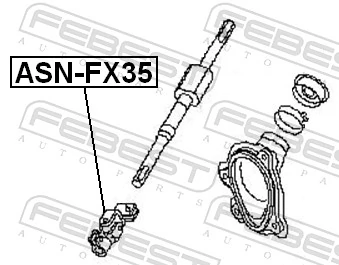 ASNFX35 Febest Рулевой кардан нижний