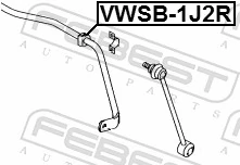 VWSB1J2R Febest Прокладка стабильзатора заднего