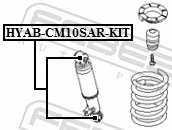 HYABCM10SARKIT Febest втулка крепления заднего амортизатора